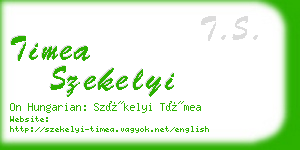 timea szekelyi business card